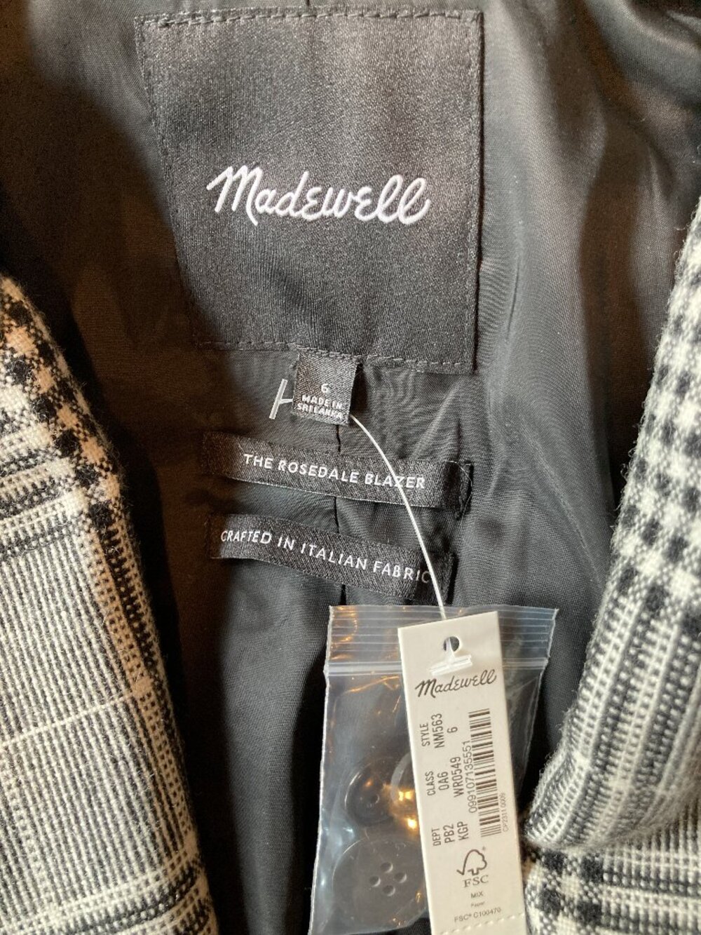 The Rosedale Blazer in Plaid size 6 - Picture 3 of 4